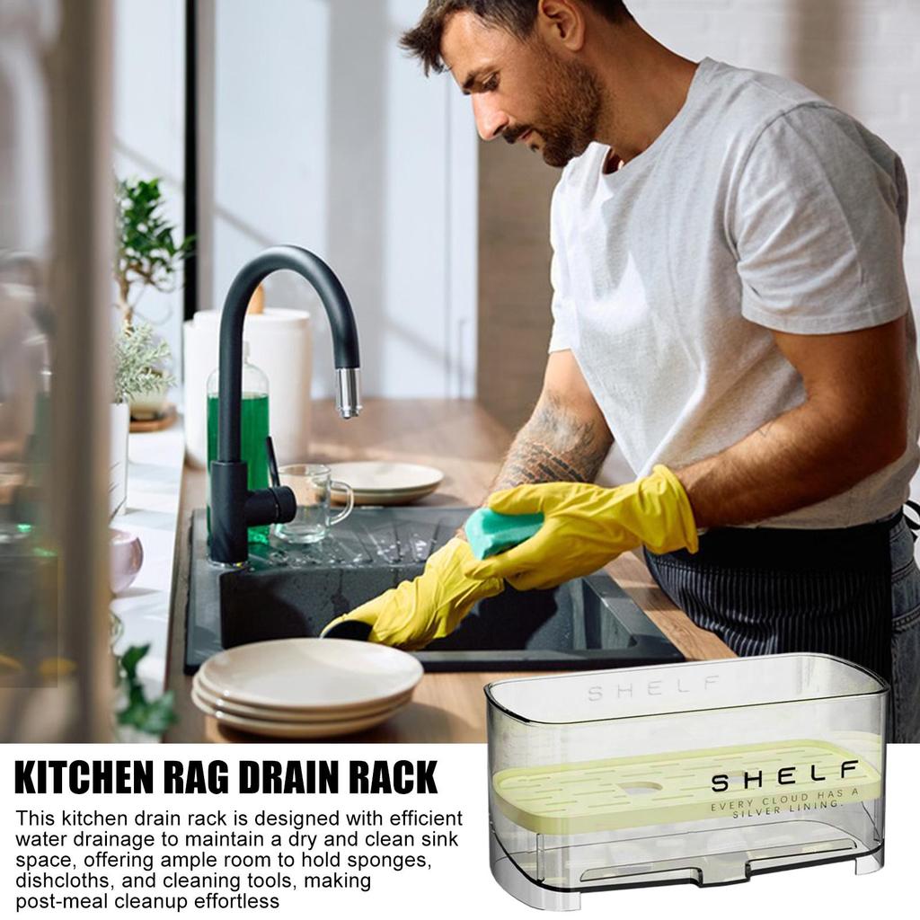 Kitchen Sink Drain Rack Detachable Holder Organization Storage  Drainer Sponge Dishcloth Towel Rack  Kitchen Accessories