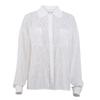 European and American commuter white chiffon jacquard top niche 1116 spring new products women's shirt fashion women's clothing