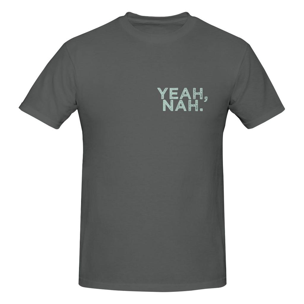 Yeah Nah Australian Slang Mint Campus Style Tshirtlazy Style Breathable And Skinfriendly Tshirt