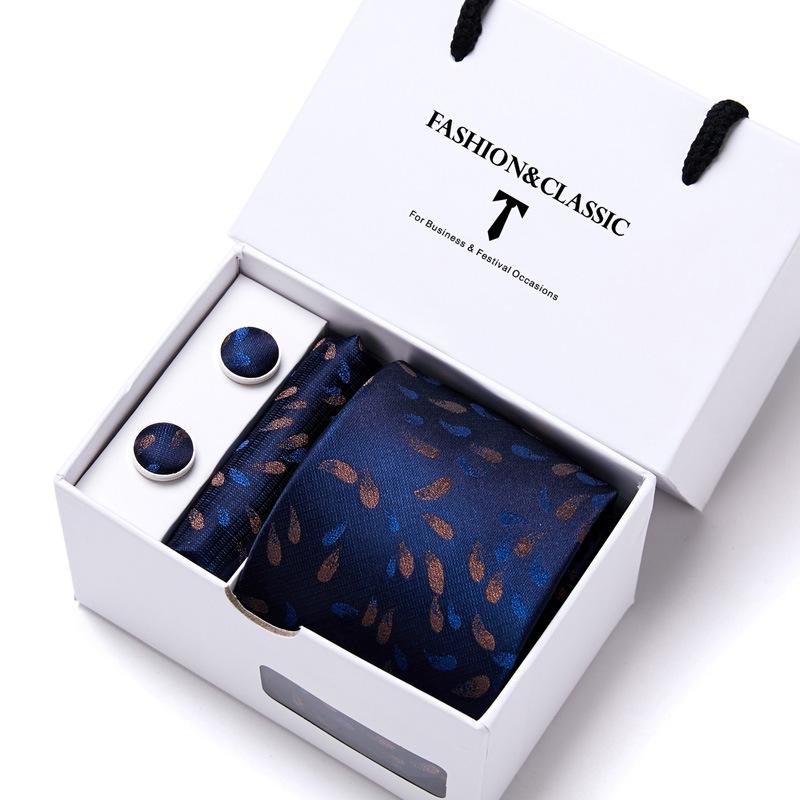 Men'S Tie Set Gift Box 5-Piece Set Group Tie Business Dress Wedding Tie
