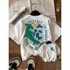 New Arrival Cotton Hammerhead Shark Graphic Short Sleeve Daily Casual Unisex Kids Adults Loose Beach Top