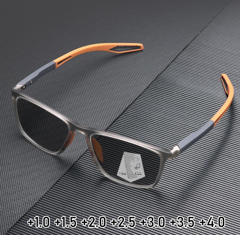 

Fashion Vintage Ultralight TR90 Photochromic Presbyopia Glasses Men Women Blue Light Blocking Color Changing Multifocal Reading Eyewear
