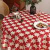 Vintage Nordic Check Tablecloth Red Green Plaid New Photo Backdrop Decor