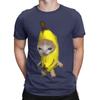 Banana Kitten Novelty Graphic 100 Cotton Tshirt Meme Tops Tees For Unisex