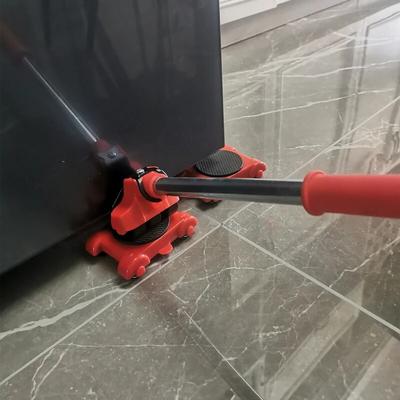 5 Pcs Set Dropshipping Furniture Mover Set Furniture Mover Tool Transport Lifter Heavy Stuffs Moving Wheel Roller Bar Hand Tools