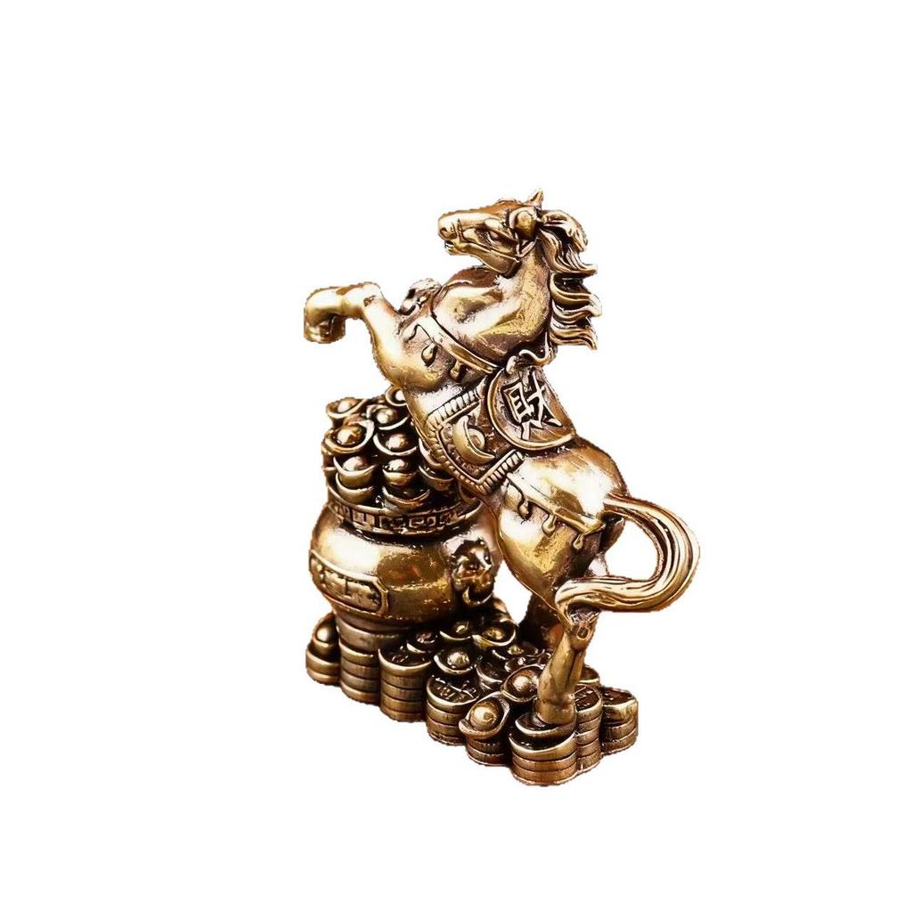 Brass Material Treasure Pot, Horse Statue Ornaments, Cross-border Hot Selling Home Decoration, Tea Pets, Desktop Bronze Ware, Craft Wholesale