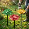 Flower Stake Bee Watering Station Plastic Bird Bath Stand Portable Bee Water Feeder  Household Use