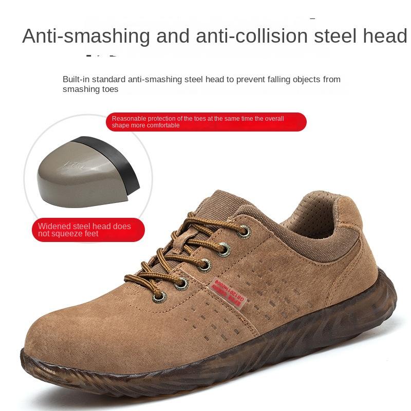 Labor Insurance Shoes Men's Steel Baotou Anti-smashing and Anti-piercing Lightweight Insulating Work Safety Shoes