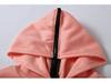 Women's European & American Fashion Set: Reversible Zip-Up Letter Print Loose Sweatshirt + Long Pants