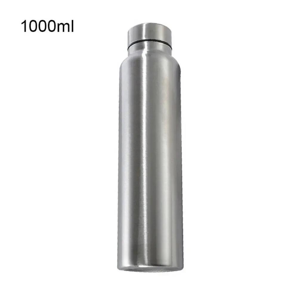 650 ml/1000 ml Edelstahl Sport Wasser Flasche Einschichtige Robuste Wasser Tasse Metall Flasche Drink Camping Sport Gym