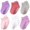Kiddiezoom 6 Pairs/Set Four Seasons 0-5Y Solid Newborn Baby Boy Girl Socks 100%Cotton Soft Infant Accessories