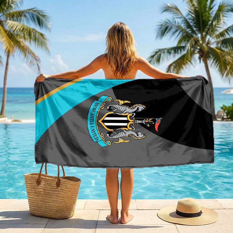 Asciugamano da Spiaggia Calcio Newcastle United Morbido Microfibra Asciugamano Estivo Asciugatura Rapida Assorbente per Spiaggia Piscina Viaggio