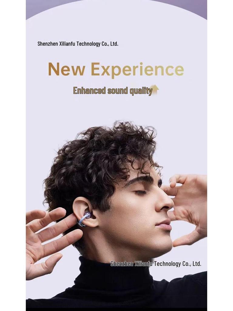 S6 Ultra Clip-On Bluetooth Earbuds: Non-In-Ear Design, Long Battery Life, Compatible with Huawei Devices