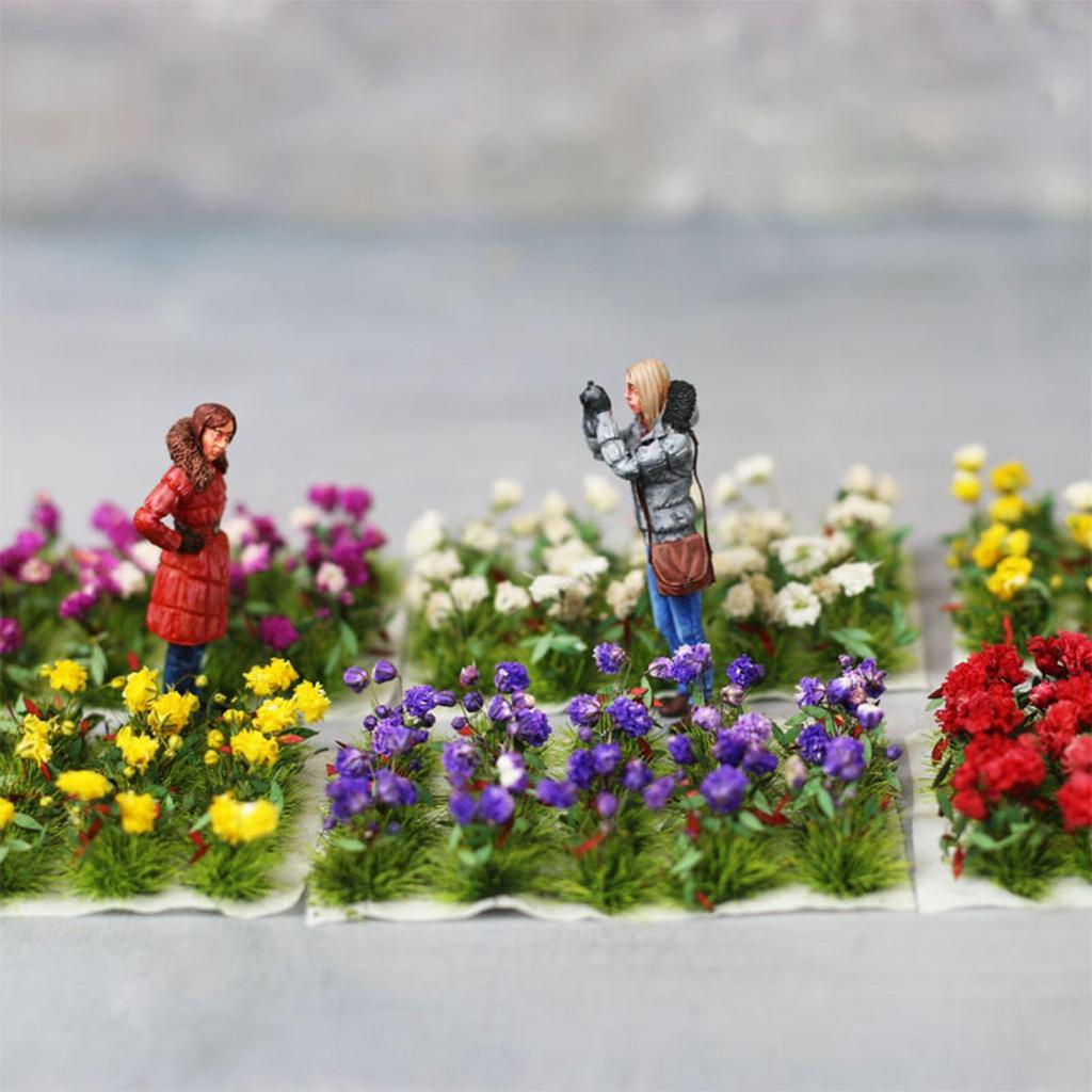 DIY Flower Cluster Model Railroad Architecture Grass Layout Beautiful and Vibrant