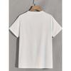 European Size Valentine's Day Limited Women's White Cotton T-shirt, Love Letter Print Loose Round Collar