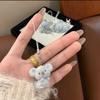 Niedlicher 3D Plüsch Harz Halskettenanhänger Mini Puppe Handy Anhänger DIY Schmuckzubehör