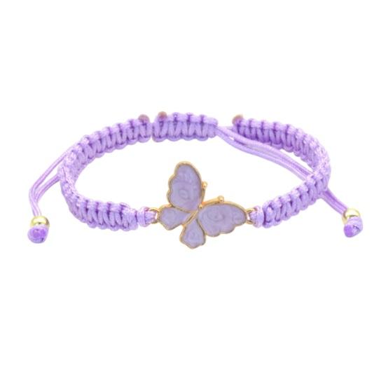 Butterfly Braided Bracelet Handcrafted String Rope Bracelet Adjustable Cheerleader Wristlet Party Favor