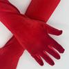 Breathable Holiday Gloves Fashion Red Polyester Christmas Gloves For Family Gatherings And Festive Event