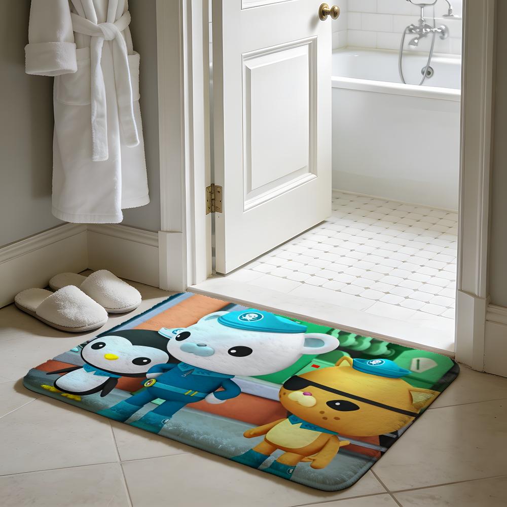 LLittle CColumn Under The Sea Floor Mat Soft Flannel Absorbent Mat Non-Slip Rug Home Bedroom Bathroom