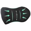 Back Cushion Black Memory Foam 46 x 24 x 11 cm
