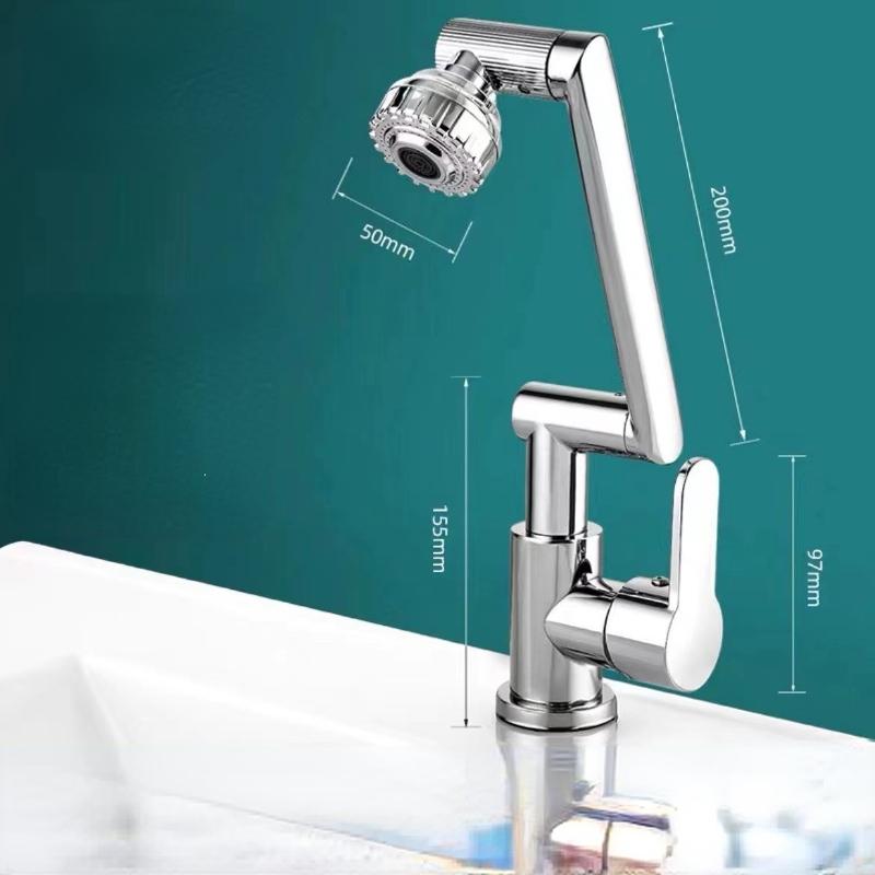 1080 ° Rotating Kitchen Faucet Hot And Cold Water Sink Faucet Splash-Proof Bathroom Faucet Mixer Aerator Washbasin Water Tap NEW