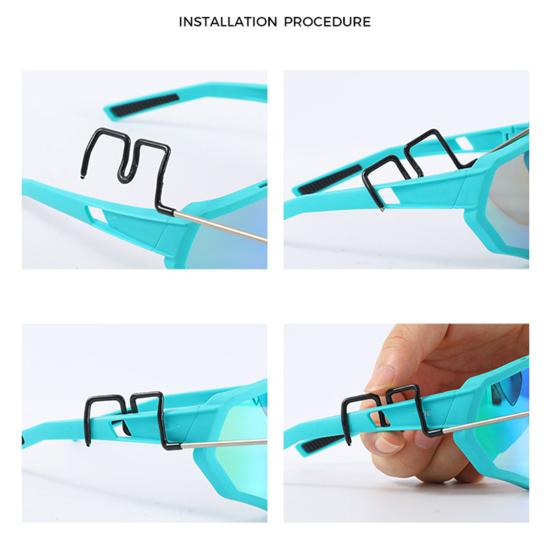 Cycling Glasses Rearview Mirror 360 Degrees Adjustable Lightweight Bicycle Eyeglasses Mount Rear View