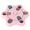 Plastic Portable Pet Food Feeding Bowl Educational Puzzle Interactive Toy for Dogs CatsPink Hexagonal