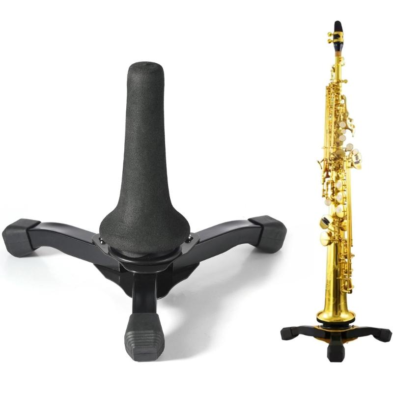Folding Saxophone Stand for Alto Sax, Alto Tenors Sax Stand Adjustable Tripod Holder Saxophone Holder Rack Portable Base