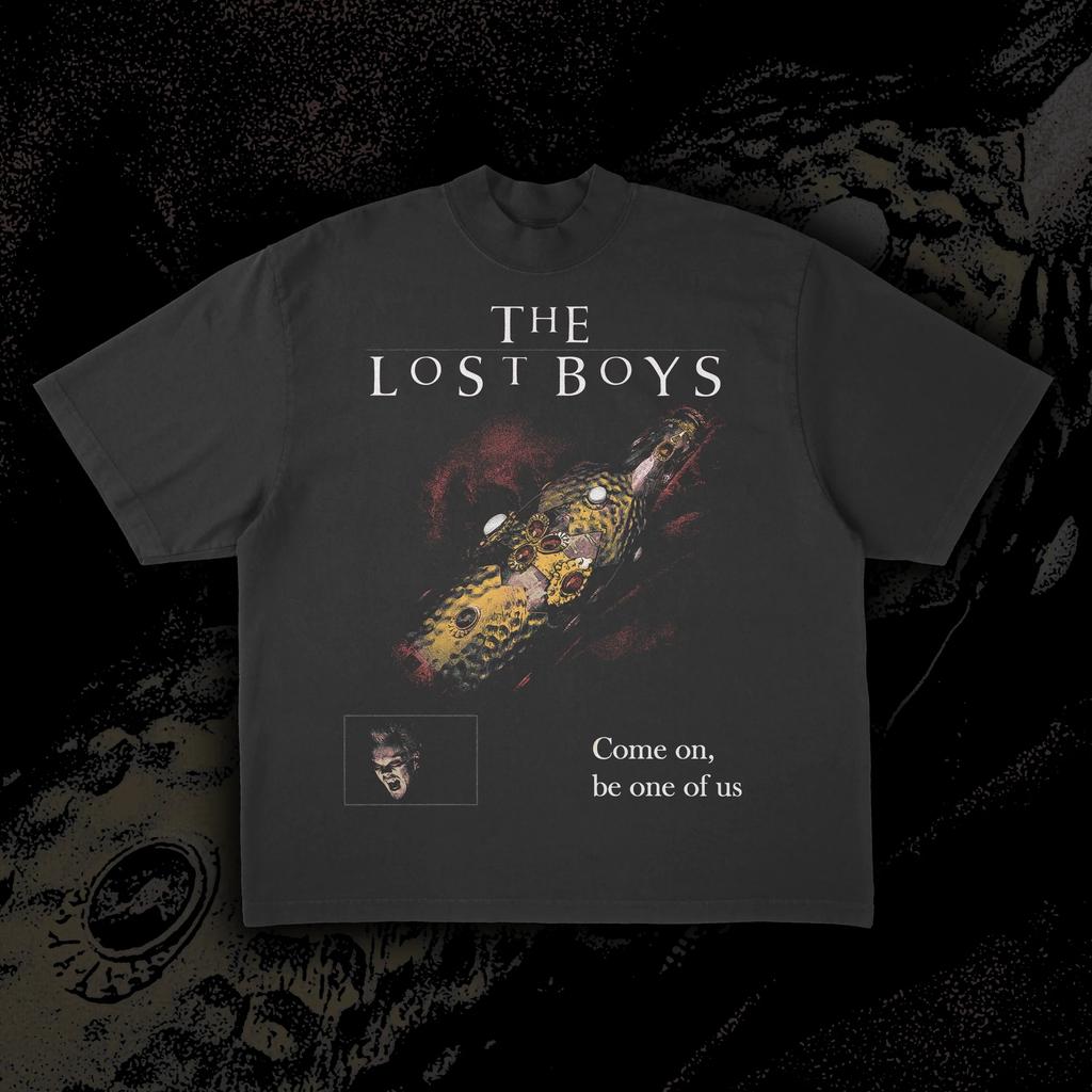 The Lost Boys Printed Short Sleeved Shirt Men Women Summer Pure Cotton Comfortable Loose and Fashionable Round Neck Tshirt Top