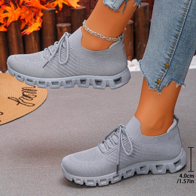 New Lightweight Breathable Sneakers Women s Mesh Platform Running Comfortable Soft Sole Casual Shoes 36
