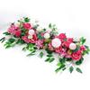 100 cm di lusso rosa bianca fiore artificiale fila centrotavola matrimonio fiori sfondo muro archi decorazione festa palco floreale