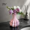 Moderne Tafeldecoraties 3D Geprinte Bloemenvaas, Decoratieve Scandinavische Stijl Bloemenarrangement Verfijnde Woonaccessoires Container, Minimalistisch