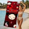 Customizable personalized beach towels Pucca themed designs.Suitable for the beach, yoga, sports;ideal as beach accessories