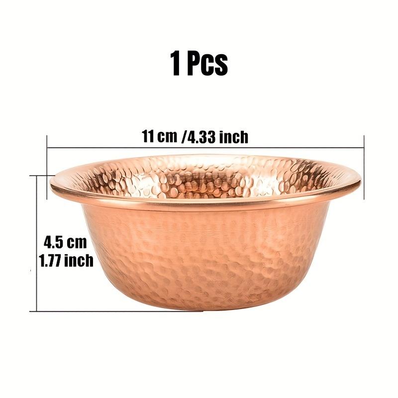 1Pcs,Relief Pure Copper Drinking Bowl Pure Brass Small Auspicious Holy Water Cup Buddhist 11cm Bowl Home's Gift Decorative