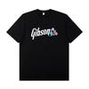 2026 Gibson Les Paul Gibson Electric Guitar Peripheral Short Sleeve Tshirt Rock Band Practice Costume Half Sleeve