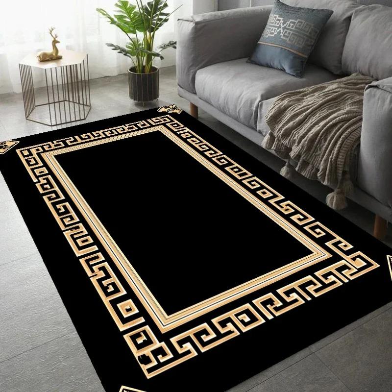Modern Luxury Large Area Rug Soft Washable Carpet for Living Room Bedroom Home Decor Simple Household Mat