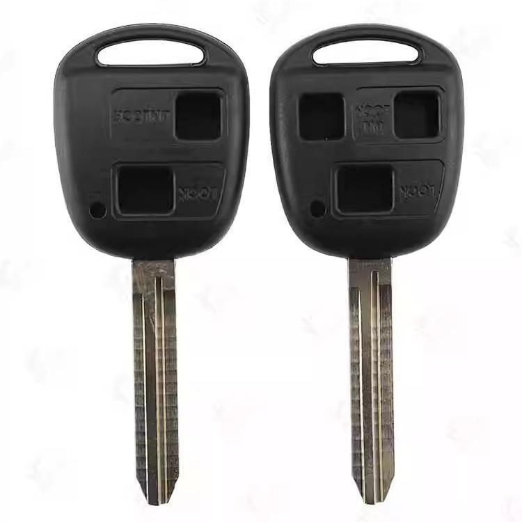 Replacement Shell for Toyota Camry and Prado Remote Control Key - Compatible with Straight Handle Models.