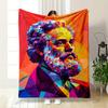 Colorful Geometric Portrait Blanket for All Seasons Blanket Lunch Break Throw Gift