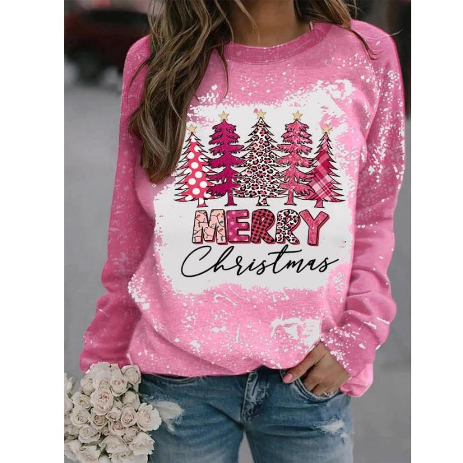 

Женские рождественские топы, повседневная свободная футболка, осенний женский топ с 3d винтажным 3d принтом M