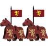 Medieval Military Castle Knight Building Blocks Riding Horse Wolf Bear Animal Vest Weapon Flag Saddle Dragon Toy Brick Gift K024