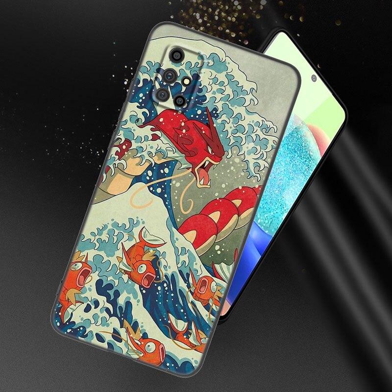 Japanese Wave Anime Dragon Phone Case For Samsung A21 A30 A50 A52 S A13 A22 A32 4G A23 A33 A53 A73 5G A12 A31 A51 A70 A71 A72