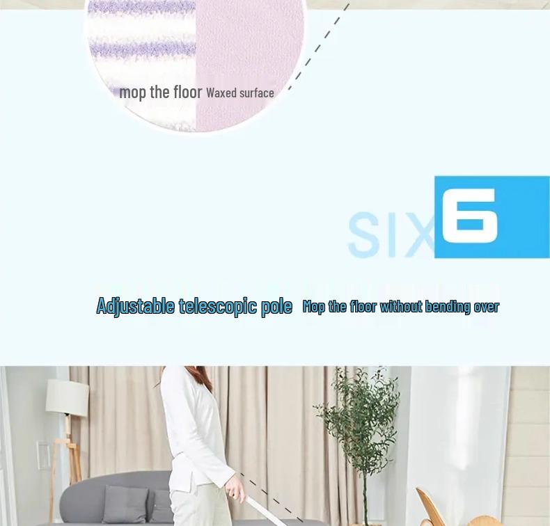 Miao Jie Washable Clip-on Flat Mop Head for Wood Floors