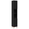 Wall Mounted Bathroom Furniture Set 3 pcs Black Oak Look