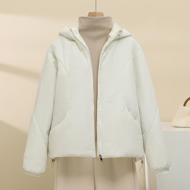 2024 Autumn/Winter Women's Slim Korean Stand Collar Light Down Jacket with Hidden Pockets