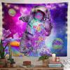 Purple Alien Planet Mountain Tapestry Wall Hanging Cosmic Galaxy Saturn Neon Trippy Aesthetic Wall Art Bedroom Dorm Decor