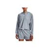 Under Armour Rival Solid Logo Loose Long Sleeve Hoodie Women Hoodie Harbor-Blue 1376992-465