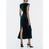 Fall and Winter New round Neck Sleeveless Sexy Silm Base Dress Dress Velvet Dress 9436617