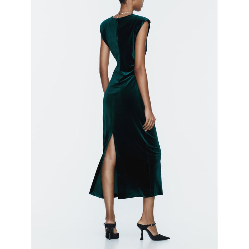 Fall and Winter New round Neck Sleeveless Sexy Silm Base Dress Dress Velvet Dress 9436617