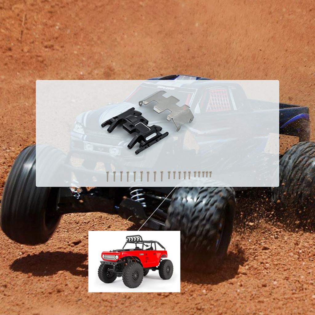 Aluminiumlegering Växellåda Base Skid Protection Plate Chassi Pansarbyten för 1/24 Axial SCX24