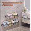 Two Layer Punch-Free Towels Holder Bar Bathroom Storage Rack Towel Rack Organizer Wall-Mounted Towel Shelf